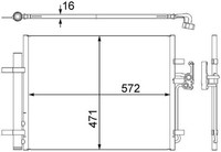 1X Mahle AC 441 000S Kondensator Klimaanlage FüR Ford Volvo Land Rover