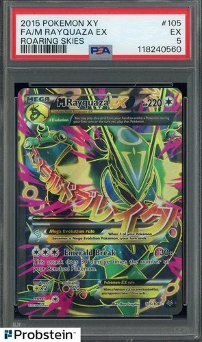 2015 Pokemon XY Roaring Skies #105 FA/ M Rayquaza Ex PSA 5 EX