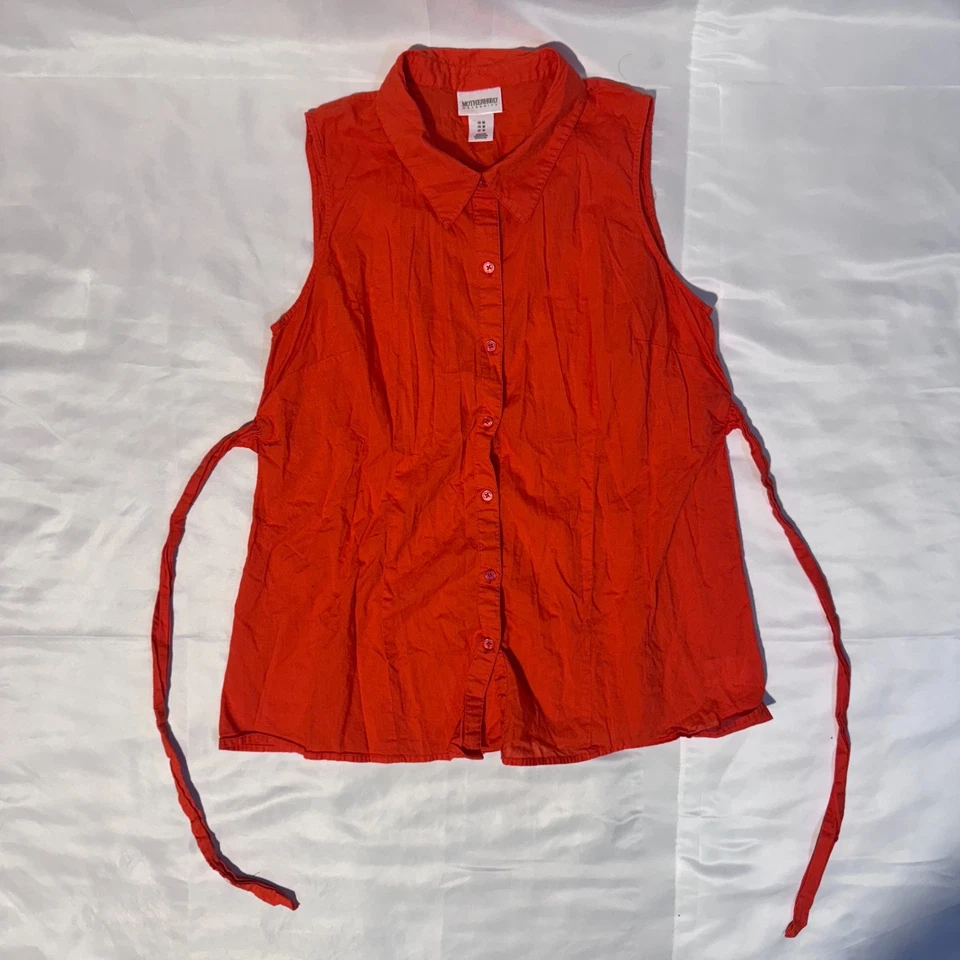 Lot of 9 Mother maternity Tops Size Medium Pink Blue Orange Dress Open Front - Image 4 of 4