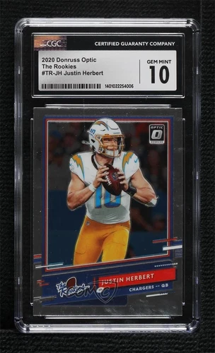 2020 Panini Donruss Optic The Rookies Justin Herbert #TR-JH CGC 10 Gem Mint RC