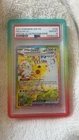 Pokémon Pikachu ex Sv08: Surging Sparks SIR PSA 10/ matching Iris graded guard