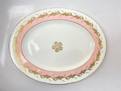 Foley Bone China Servierplatte Rotgold Blatt Vintage England 33 cm 1850