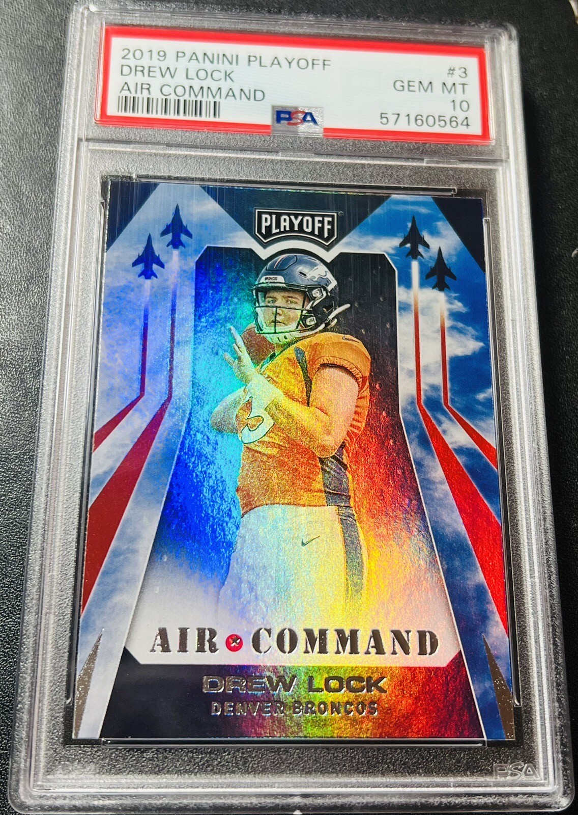 Drew Lock Panini Playoff Air Command #3 Base