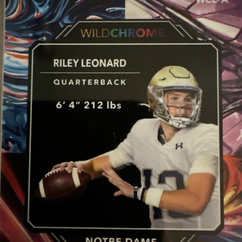 2023 Wild Card Riley Leonard Wildchrome Auto 1/5 1st On Print! 🔥🔥🔥 - Bild 5 von 5