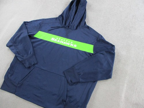 Seattle Seahawks Sweater Mens 3XL XXXL Blue Hoodie Nike Onfield Player Issued - Picture 2 of 12