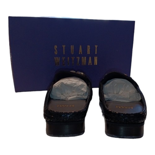 Scarpe Stuart Weitzman Bedrock nere a serpentina piatte da donna 8M nuove con scatola - Foto 5 di 11