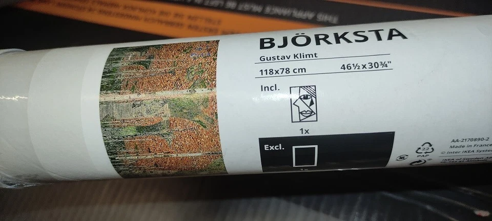 IKEA BJORKSTA toile gustav klimt 118x78 cm *neuf* - Photo 1/1
