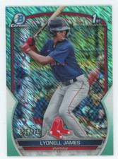 2023 BOWMAN CHROME 1ST #086/125 LYONELL JAMES AQUA TEAL SHIMMER REFRACTOR ROOKIE