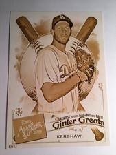 2019 Topps Allen & Ginter Ginter Greats 5x7 Clayton Kershaw Dodgers 21 /10