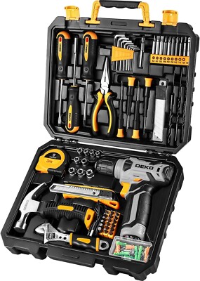 DEKO 126 Pcs Power Tool Combo Kits with 8V Cordless Drill Set