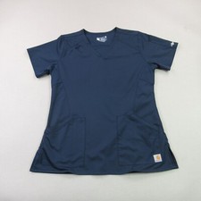 Carhartt Shirt Mens Short Sleeve V Neck Outdoors Scrubs Pockets XL