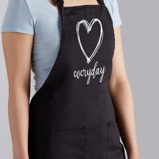 Love Heart with Everyday Quotes Birthday gift Kitchen Apron Cooking Grill Baker