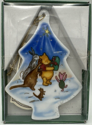 Disney Classic Pooh MCF Ornament A Present for Me How Grand 1968 Porcelain Tree