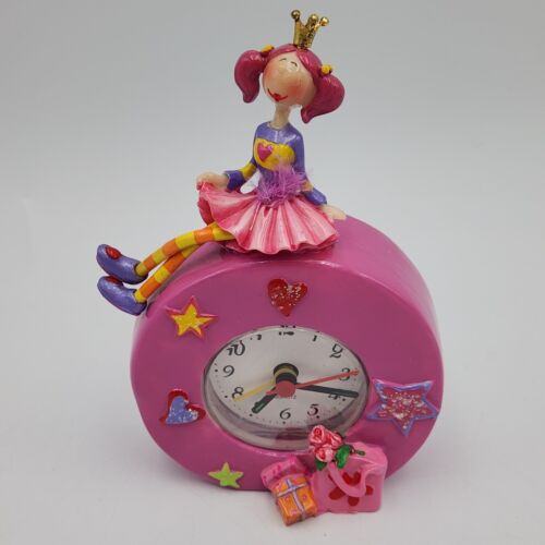 Little Princess 5.5 Inch Colorful Whimsical Battery Alarm Clock Tested Works - Picture 3 of 12