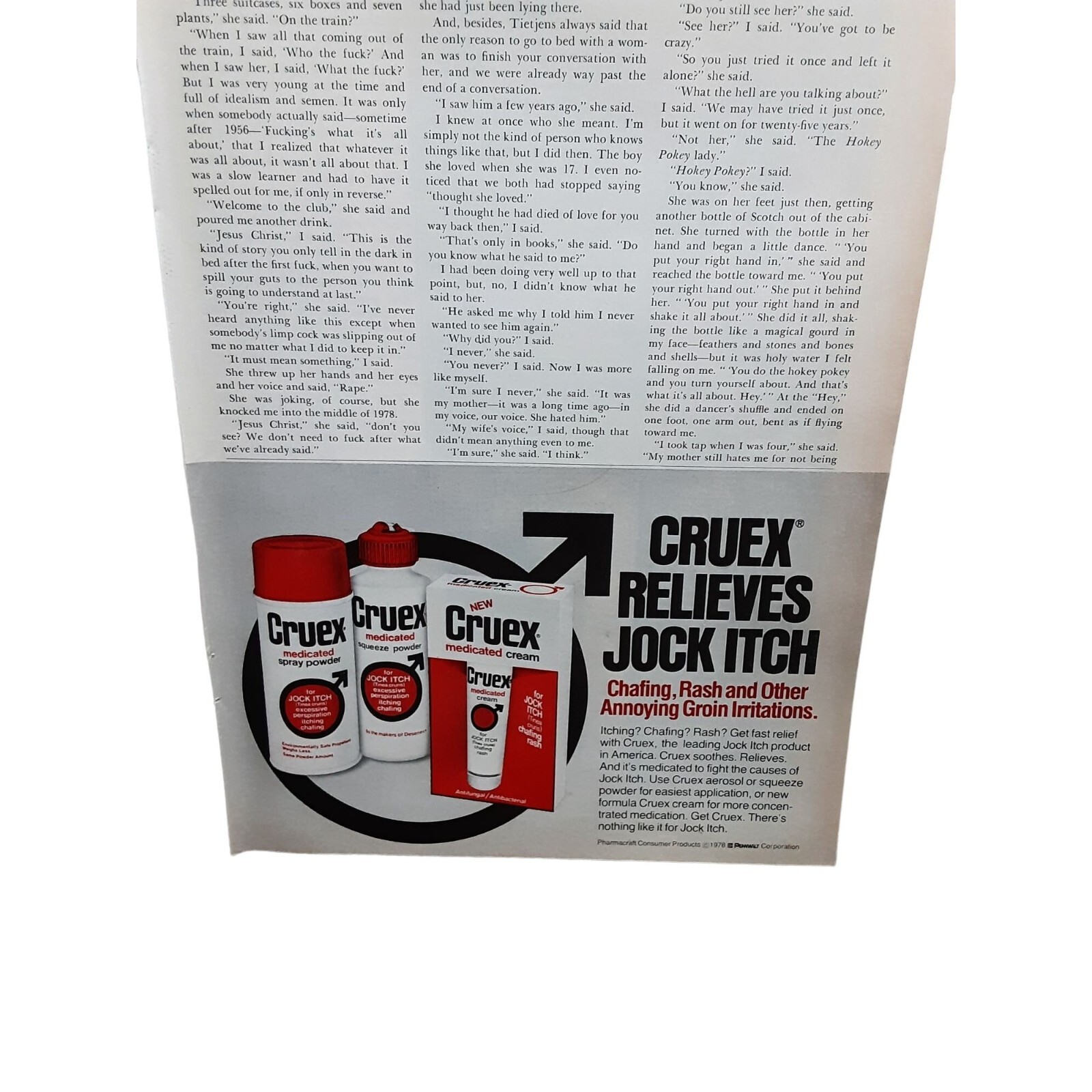 1978 Cruex Jock Itch Original Print Ad Vintage eBay