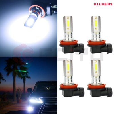 New 4pieces High-end H11 H8 Como LED Headlight Bulb Hi Low Beam Bright White