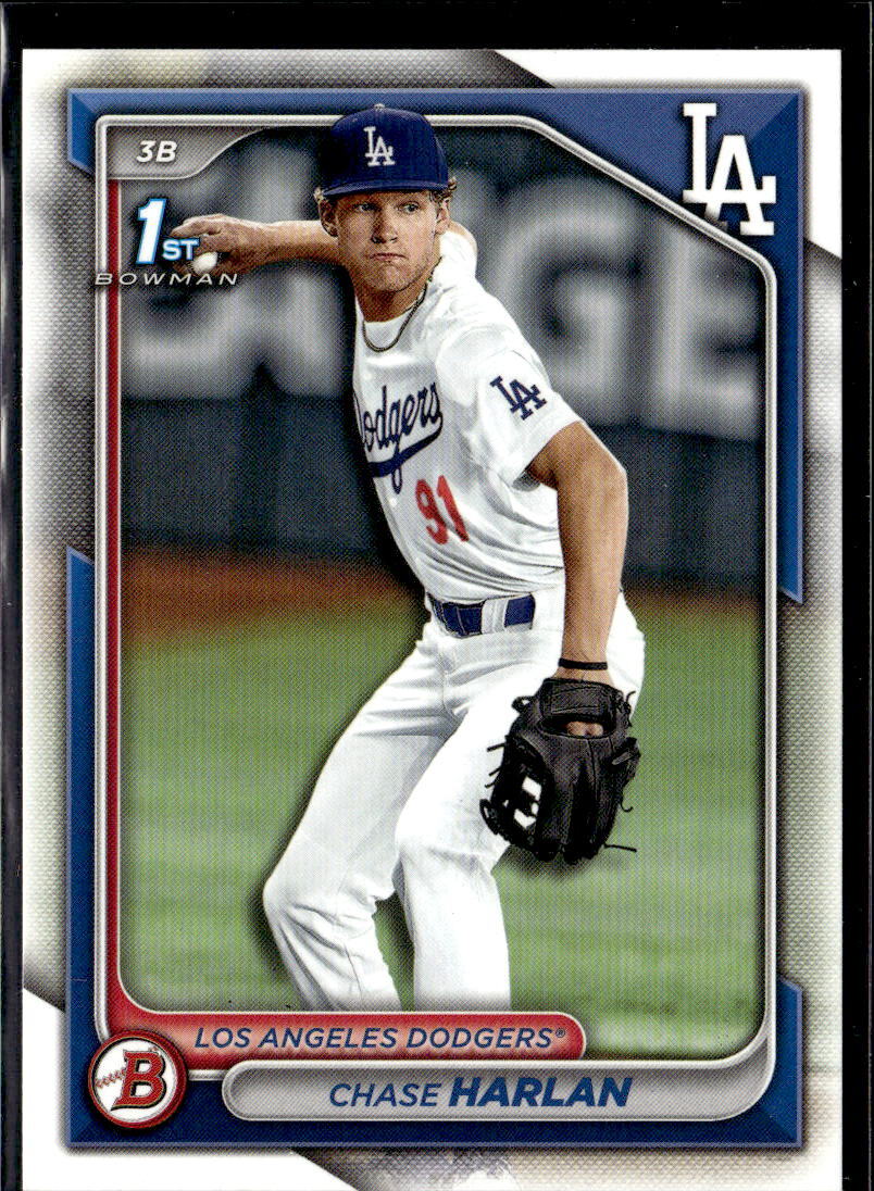 2024 Bowman Draft Paper Chase Harlan Los Angeles Dodgers #BD-96 5 Card Lot