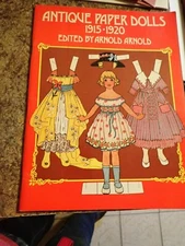 Vtg 1975 Paper Doll Book Antique Paper Dolls 1915-1920 ARnold Arnold UNCUT