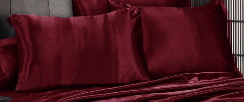 2 Piece LinenPlus Collection Satin Pillow Case Available All Colors King / Queen - Picture 9 of 16