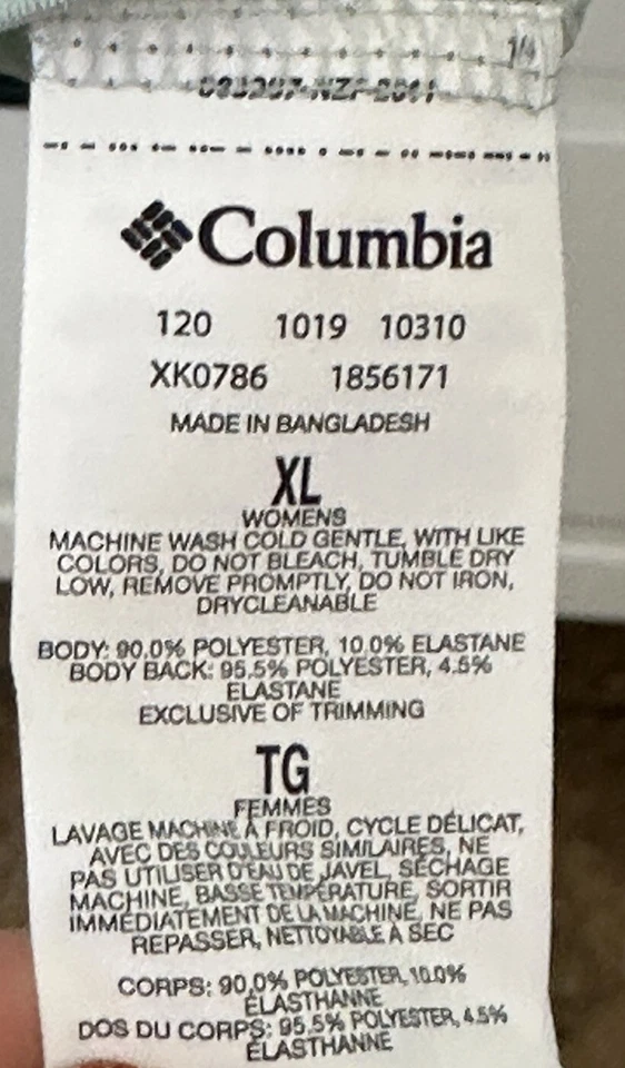 Columbia Womens Shirt Short Sleeve Olive Green Shirt Size XL - Image 3 of 3