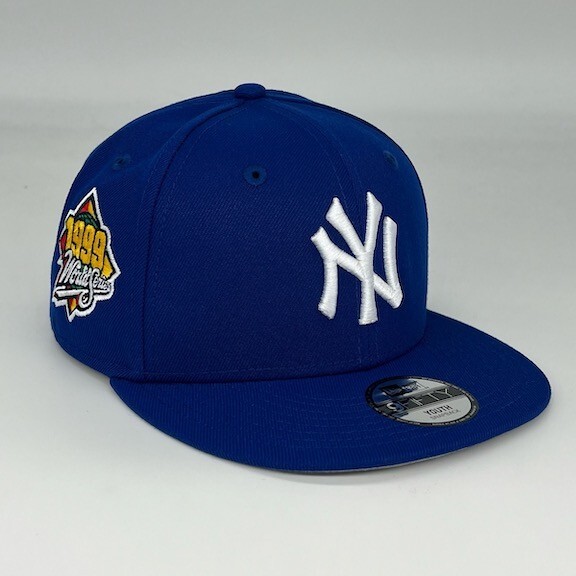 KIDS NY Yankees 99 WS 9FIFTY Adjustable Snapback New Era Cap-Royal Blue-NWT