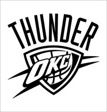 NBA Oklahoma City Thunder basketball Vinyl Sticker Decal Car Window Bumper Cell