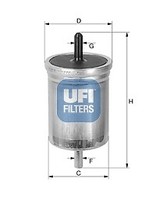 Ufi 31.513.00 Kraftstofffilter FüR Ford Volvo