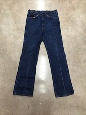 VINTAGE MADE IN USA LEVIS 517 0217 1980s 32x31 JEANS BOOT CUT ORANGE TAB