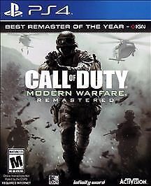 call of duty modern warfare remastered ps4 price