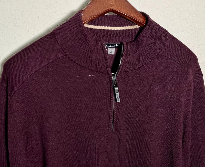 smartwool sparwood quarter zip merino wool blend pullover sweater