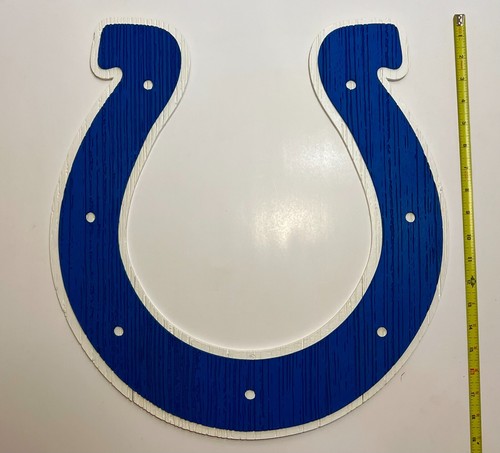 Indianapolis Colts Logo Hufeisen Holzschild 19"x18" | Fußball & Sport Schilder - Bild 6 von 6