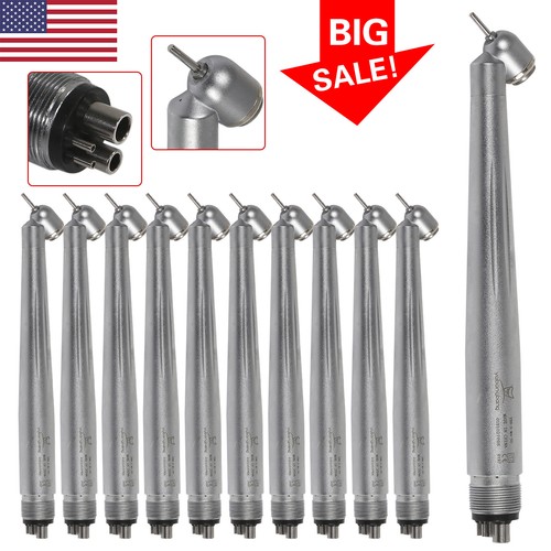 1-10Pcs Dental 45 Degree Surgical High Speed Air Turbine Handpiece Push 4 Hole - Picture 18 of 25