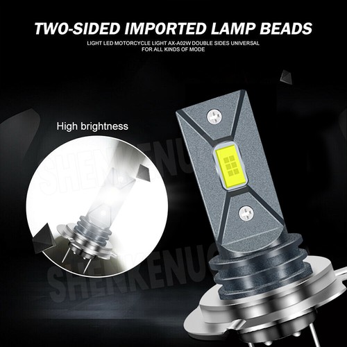 LED Headlight Bulbs High/Low Beam H7 For 2008-2017 Mercedes-Benz C300 White - Picture 8 of 16