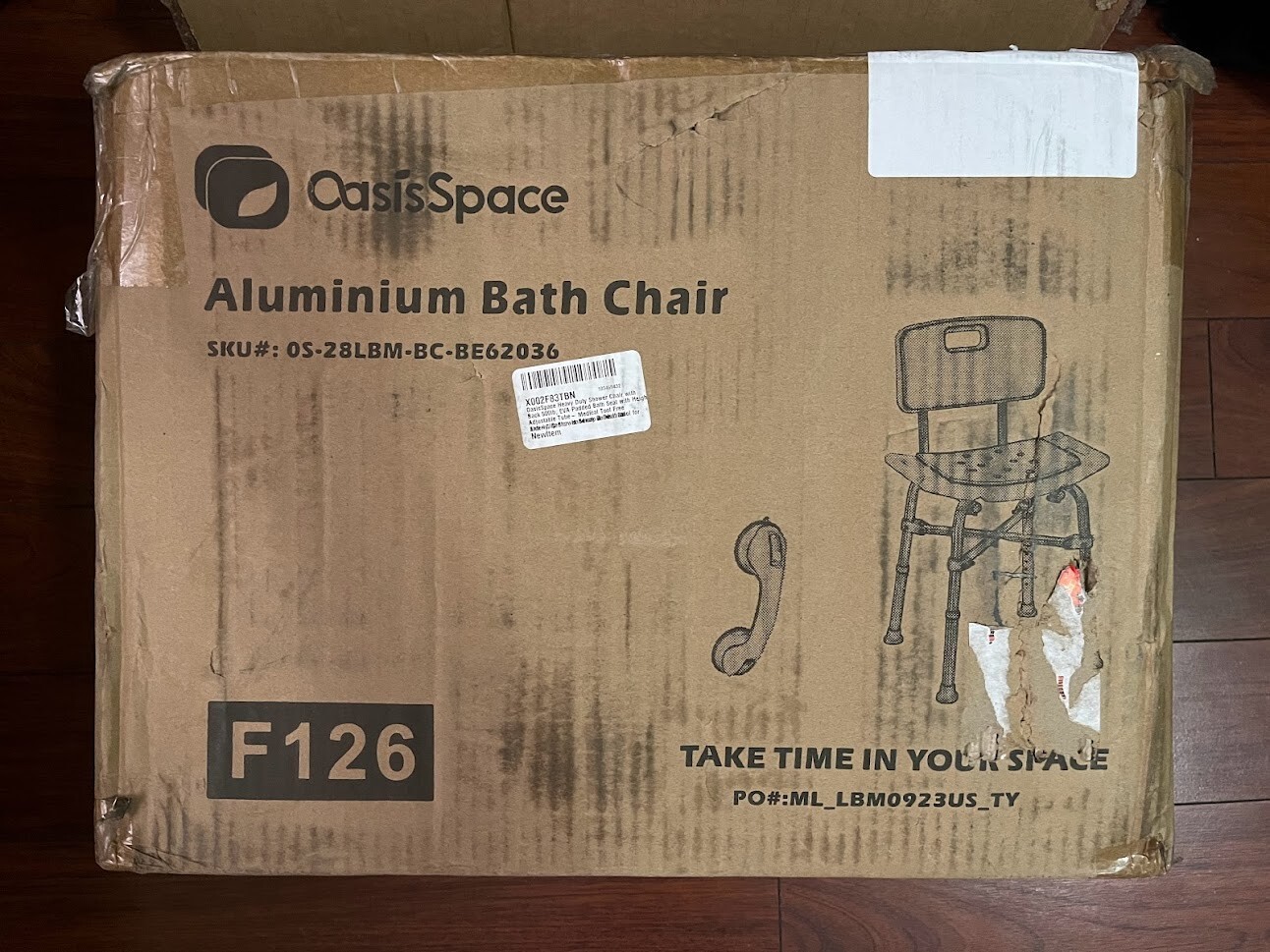 Oasis Space OS28LBMBCBE62036 AntiSlip Adjustable Aluminum Bath