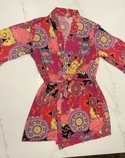 Josie Natori  Short Colorful Robe Medium