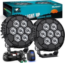 Nilight Led Pod Light 2pcs 4.1 Inch 35 W Round Driving Lights 7 Led Spot Beam