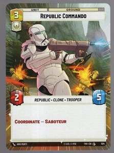 Star Wars Unlimited TotR Hyperspace Card TWI504 Republic Commando