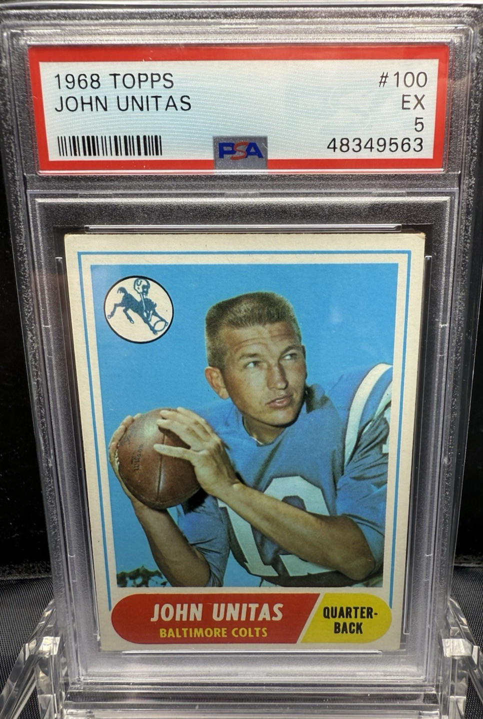 1968 TOPPS JOHN UNITAS #100 PSA 5