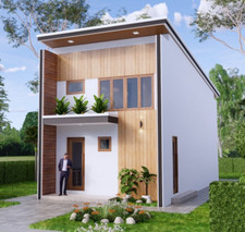 16x33 Meter Hausplan 5x10 Meter 2 Betten 2 Bäder Schuppendach (A4 Hardcopy)
