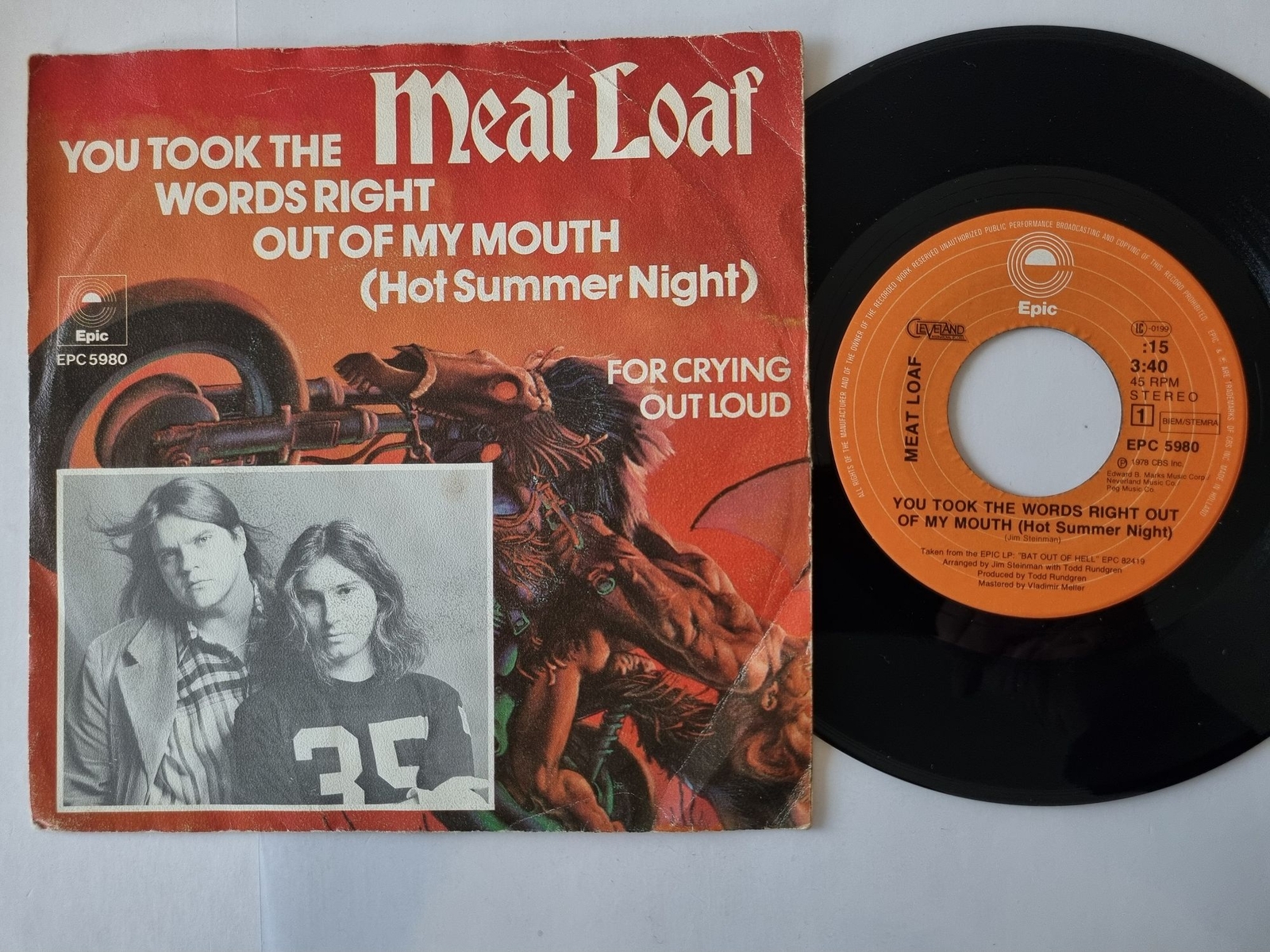 Meat Loaf - You took the words right out of my mouth 7'' Vinyl Holland