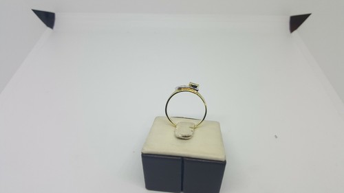 ANELLO DONNA VINTAGE ORO 18KT CON SMERALDO E DIAMANTI (3034) FONDO DI MAGAZZINO - Imagen 4 de 13