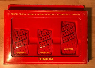 Genuine MOMO Pedal Set, MANUAL TRANS, Red Color..Super Rare | eBay