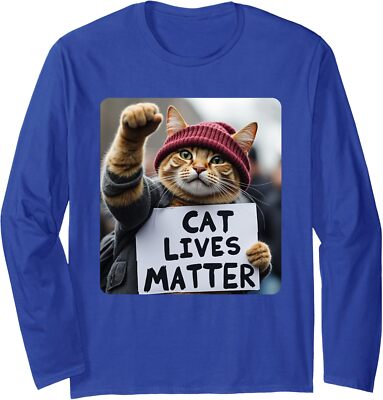 Donald Trump 2024 Cat Lives Matter Funny Cat Quotes Long Sleeve Tshirt