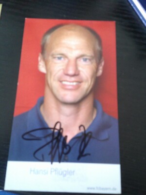Hansi Pflügler Bayern Munich DFB original signed autograph card