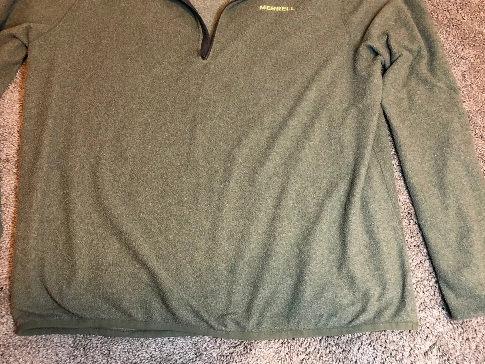 merrell pullover long sleeve fleece logo shirt
