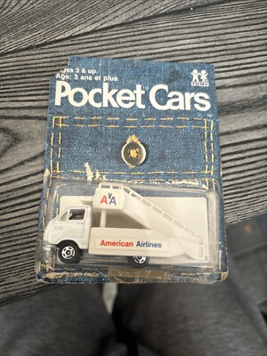 1974 Tomica Tomy Pocket Cars American Airlines Ladder Toyota HIAGE  Made Japan