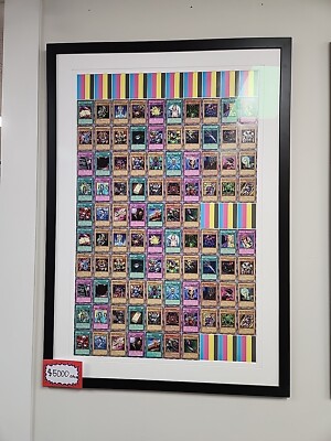 Yugioh SDY Starter Deck Yugi 1st Edition MISPRINT Uncut Sheet Glass Framed  | eBay