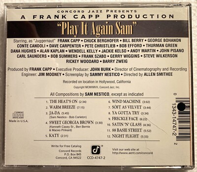 (CD)Play It Again Sam／Frank Capp &amp; Juggernaut Play It Again Sam by Frank Capp Juggernaut (CD, Feb-1997