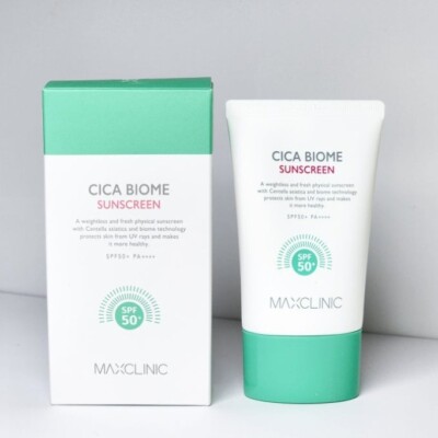 MAXCLINIC Cica Biome Sunscreen 50ml SPF50+ PA++++ Hypoallerge Sunscreen Sonne...