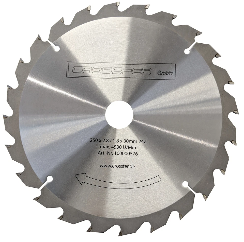 HM Sägeblatt 250 x 30 mm Z24 Holz Grobschnitt Kreissägeblatt Hartmetall NEU